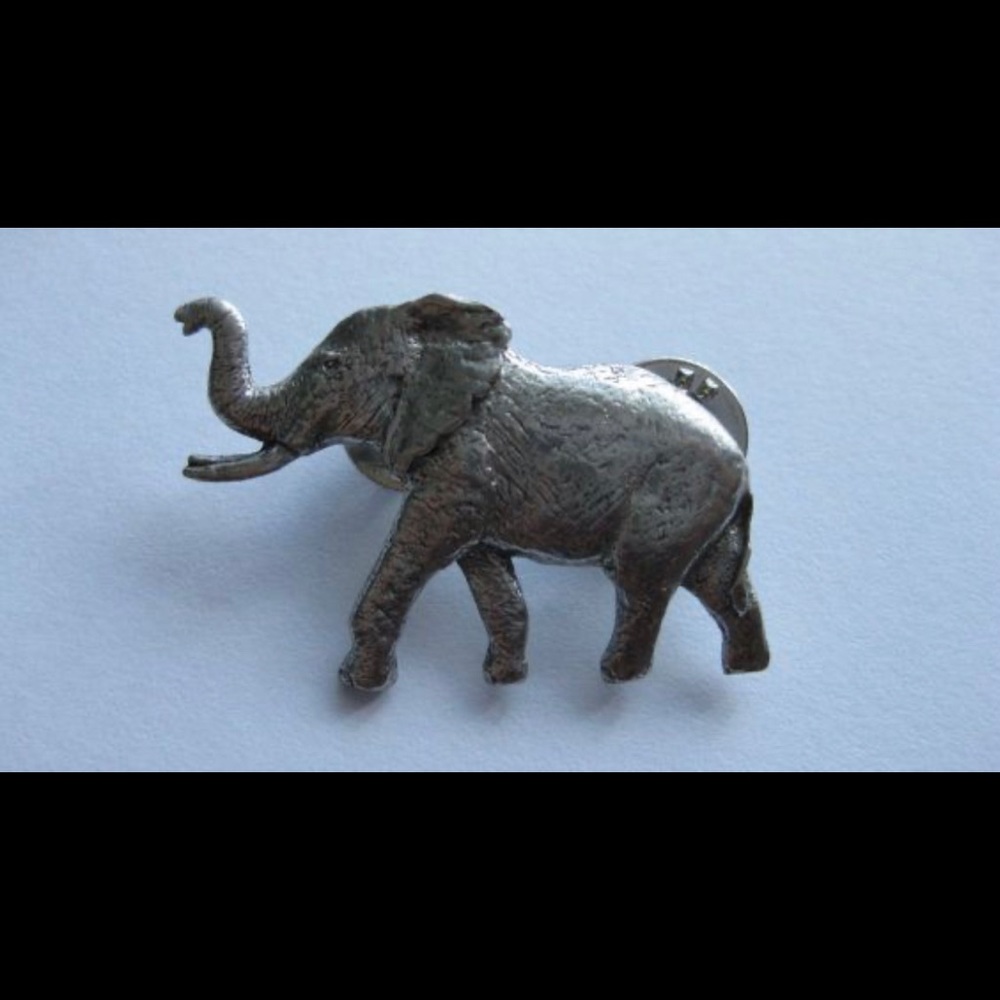 Vintage GG Harris Pewter Elephant Pin Vintage - Picture 3 of 4